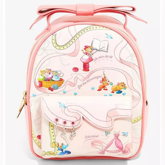 DANIELLE NICOLE DISNEY CINDERELLA Measuring Tape MINI BACKPACK & CARDHOLDER SET! - Picture 2 of 11